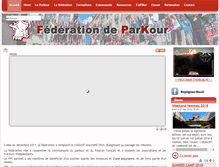 Tablet Screenshot of fedeparkour.fr